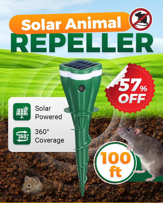 ☘️Solar Powered Waterproof Screw Mole Repellent