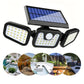 Solar 3-Heads Wall Light With Sensor Lighting Function