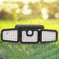 Solar 3-Heads Wall Light With Sensor Lighting Function