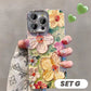 Cute Oil Painting Flowers Phone Case Set for iPhone Series