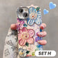 Cute Oil Painting Flowers Phone Case Set for iPhone Series