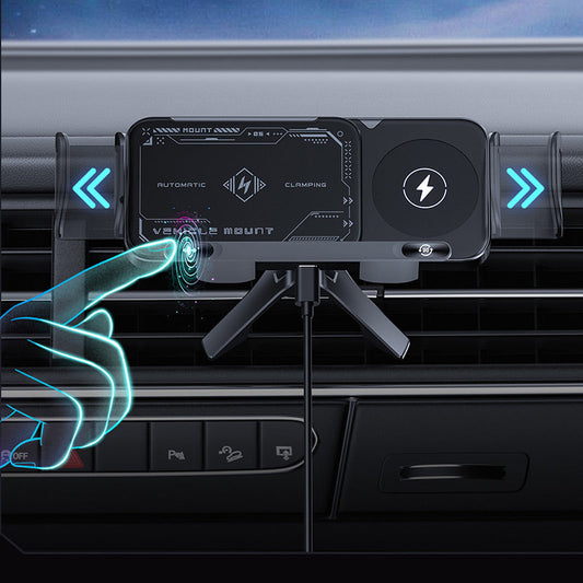 📱Last Day Special Sale 50% OFF⚡High Intelligent Folding Screen Car Wireless Charging Phone Holder