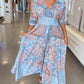 🔥Hot Sale 50% OFF🥰 Women’s Elegant Floral Drawstring Long Dress