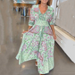 🔥Hot Sale 50% OFF🥰 Women’s Elegant Floral Drawstring Long Dress