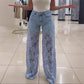 ⏰Time-limited Special-50% OFF💕👖Fashion Lace Patchwork Denim Jeans