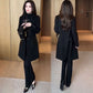 ⏳Spécial à durée limitée⏰Manteau élégant à rayures noires pour femme🧥