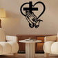 ✝️ Décoration Murale Chrétienne Cœur-Croix - Alliage Métallique Élégant, Symbole de Foi et d'Amour - Installation Facile, Idée Cadeau Significative